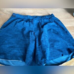 Heather Blue Surge Lined Shorts 5”